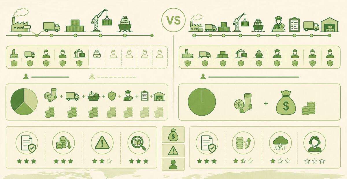 DDP vs FOB for Sock Imports Cost, Risk & Responsibility Comparison